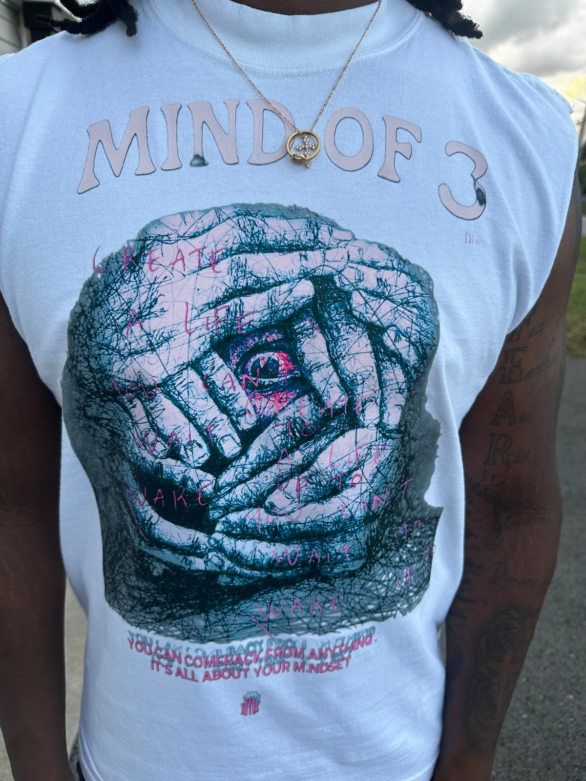 Growth through Pain “White” Tank