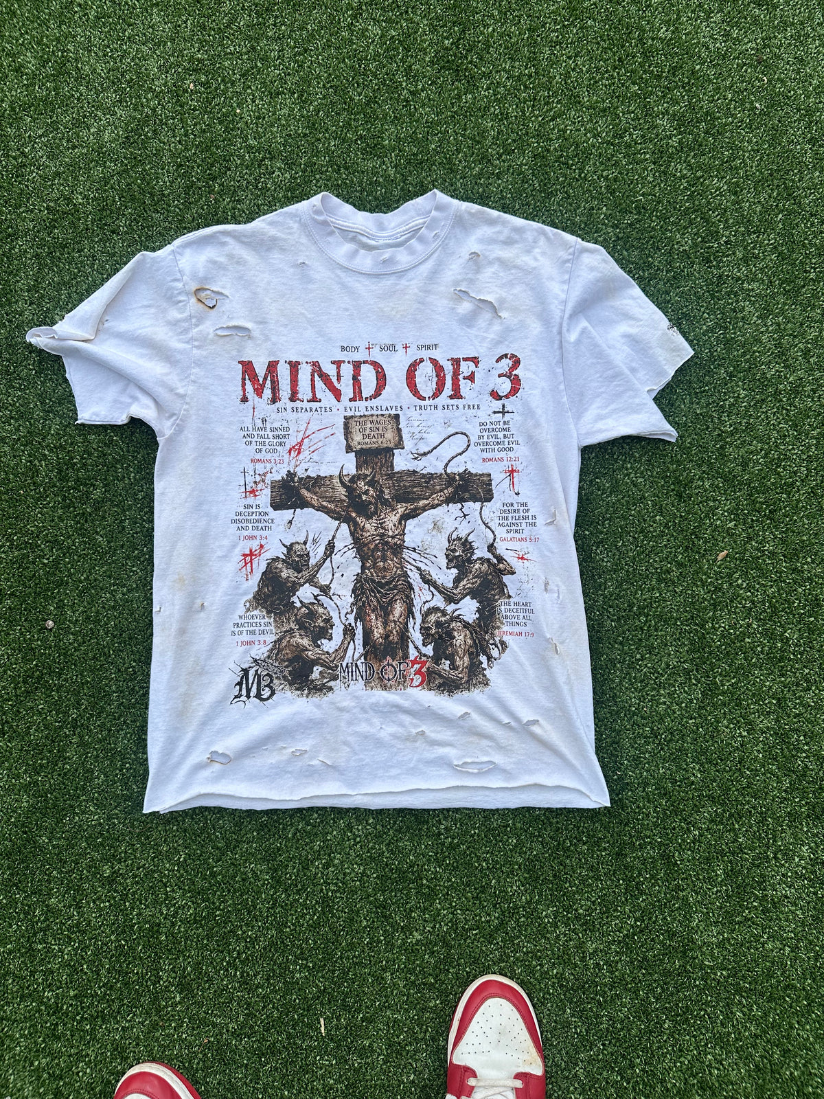 Mind Of 3 “Wages Of Sin” White Tee