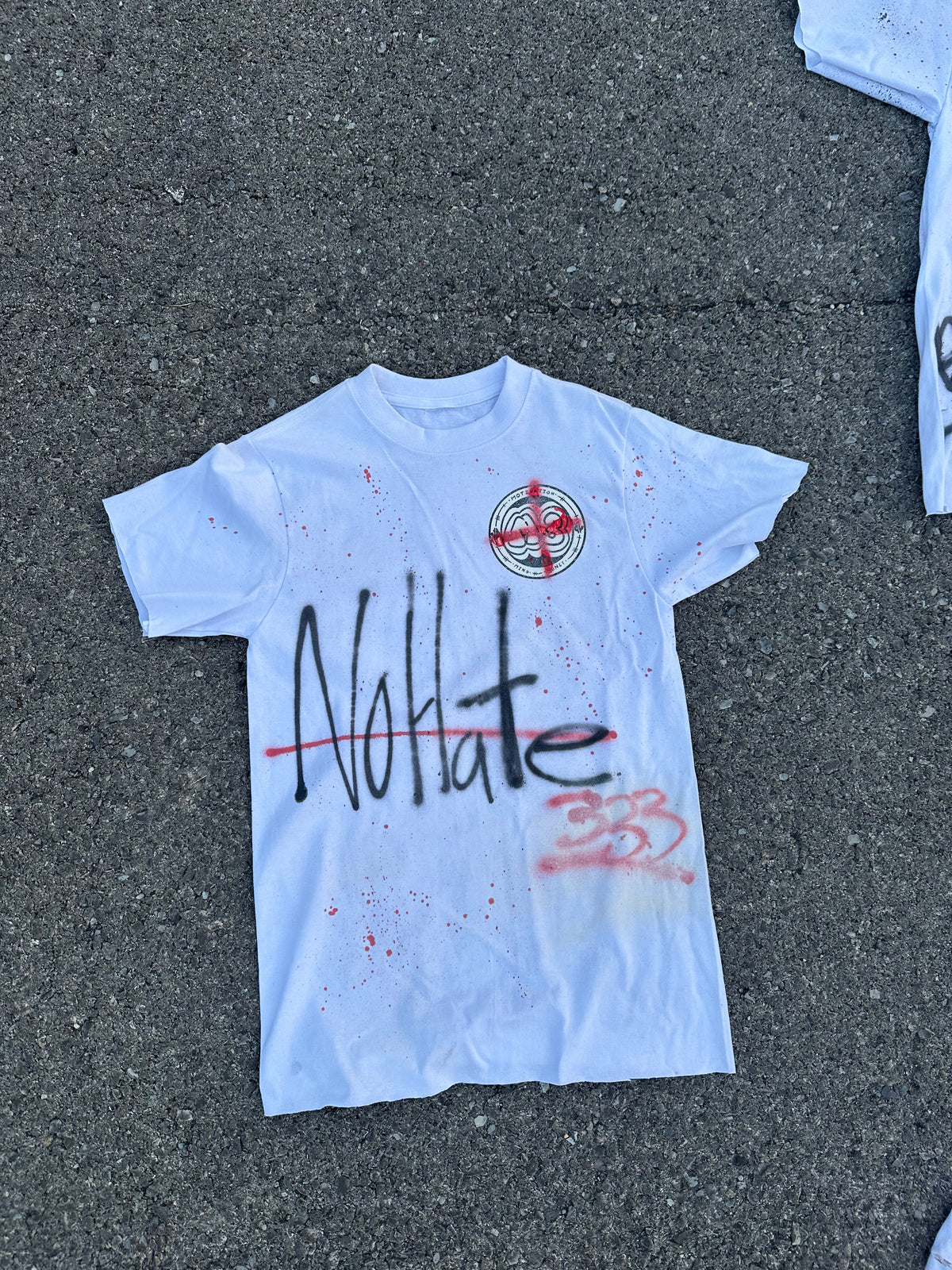 Mind of 3 “No Hate” Hand-Painted Tee — 1 of 1