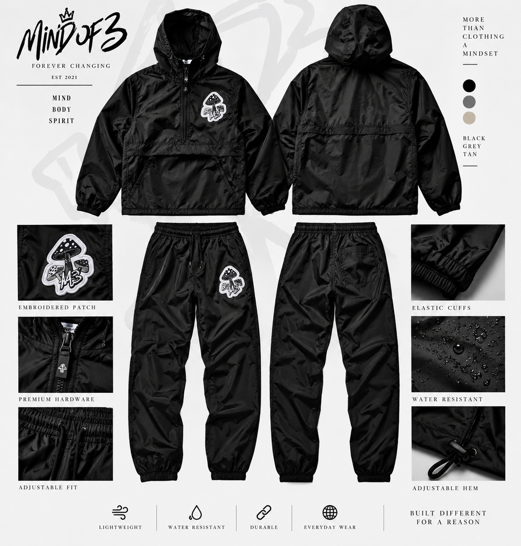 Mind Of 3 “Mushroom Patch” windbreaker set