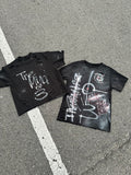 “Mind of 3 ‘Morals & Morality’ & ‘King of 3’ Hand-Painted Tee — 1 of 1”
