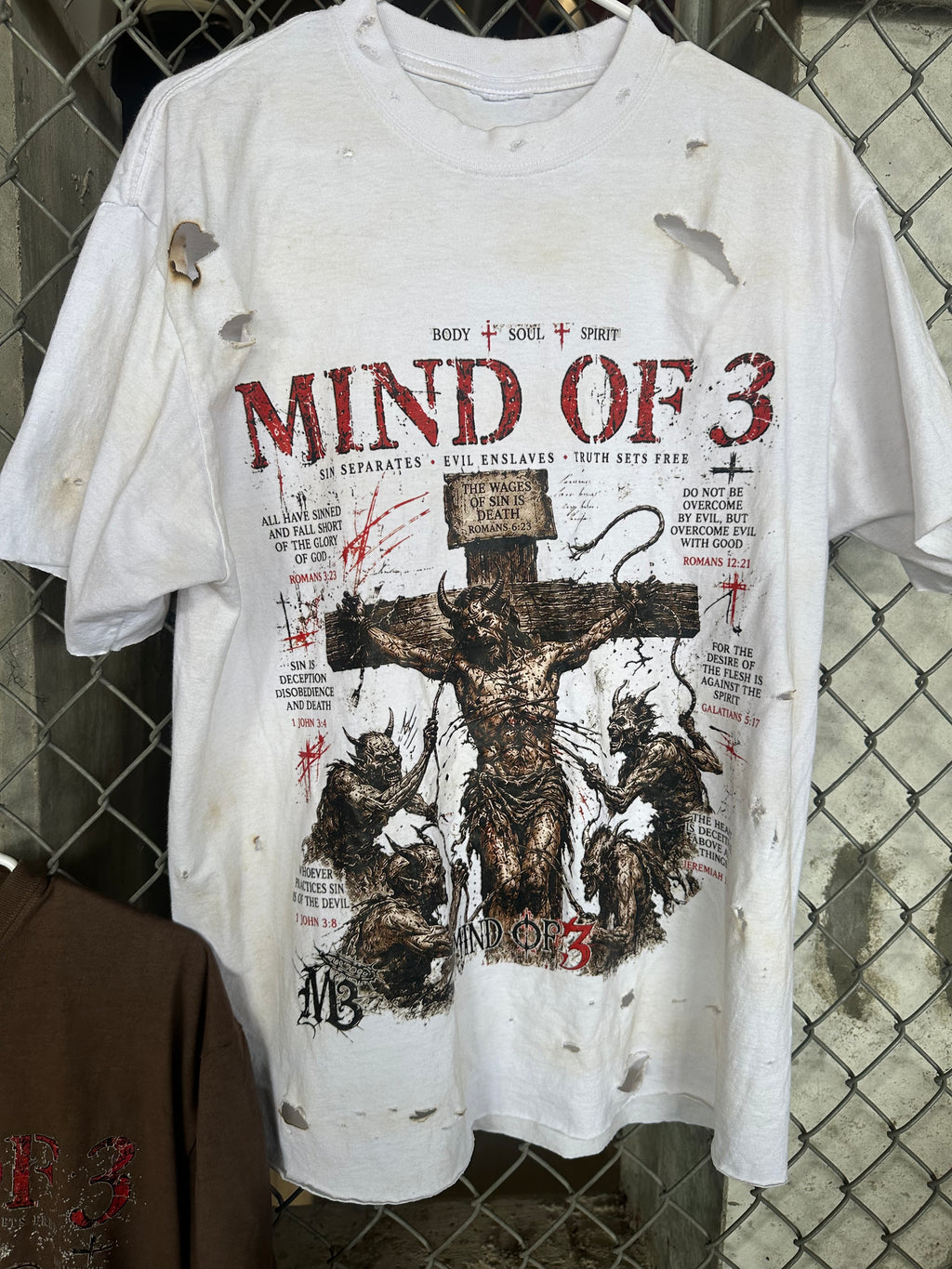 Mind Of 3 “Wages Of Sin” White Tee