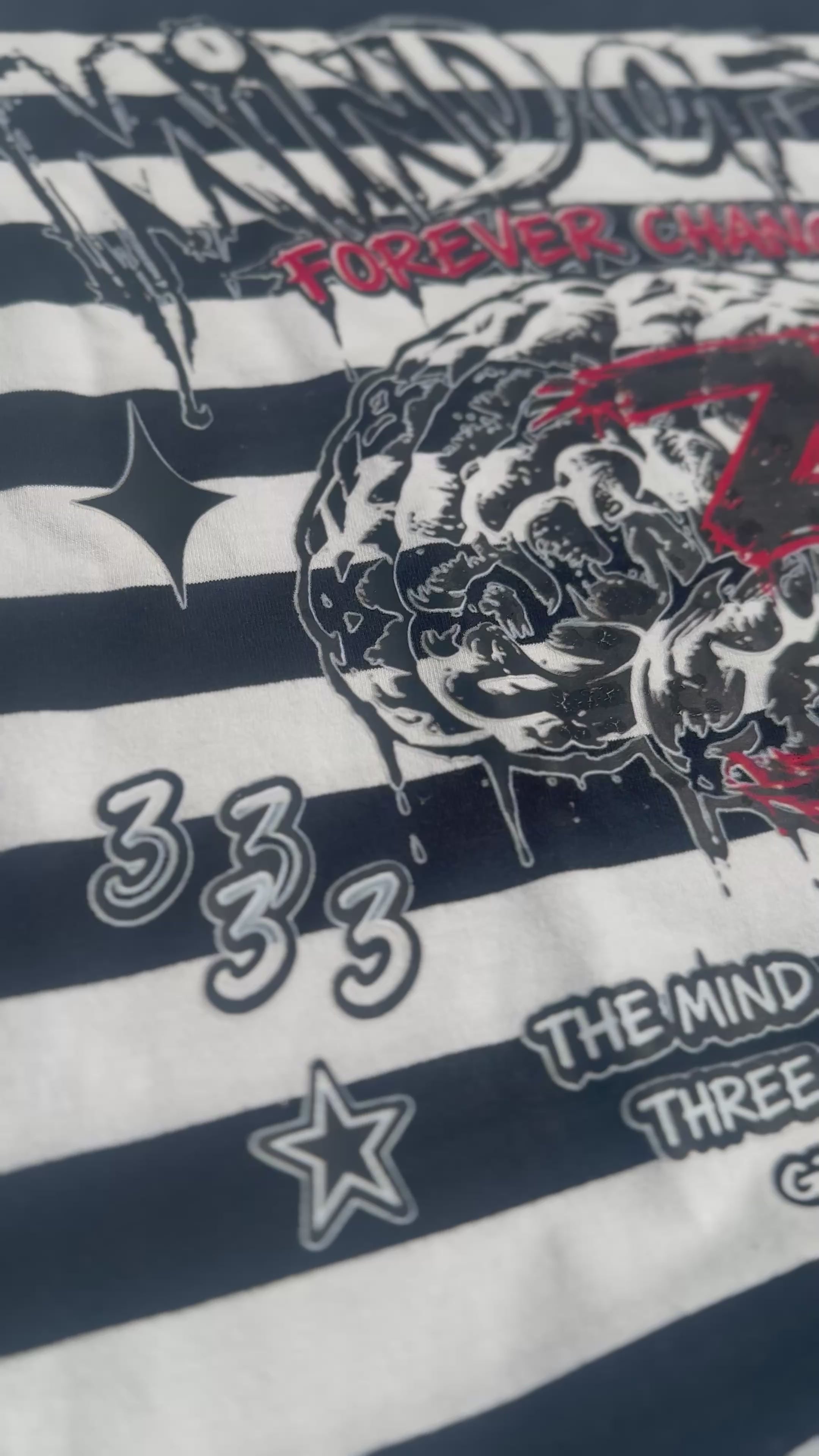 Mind of 3 International “Patience For The People” Striped Tee
