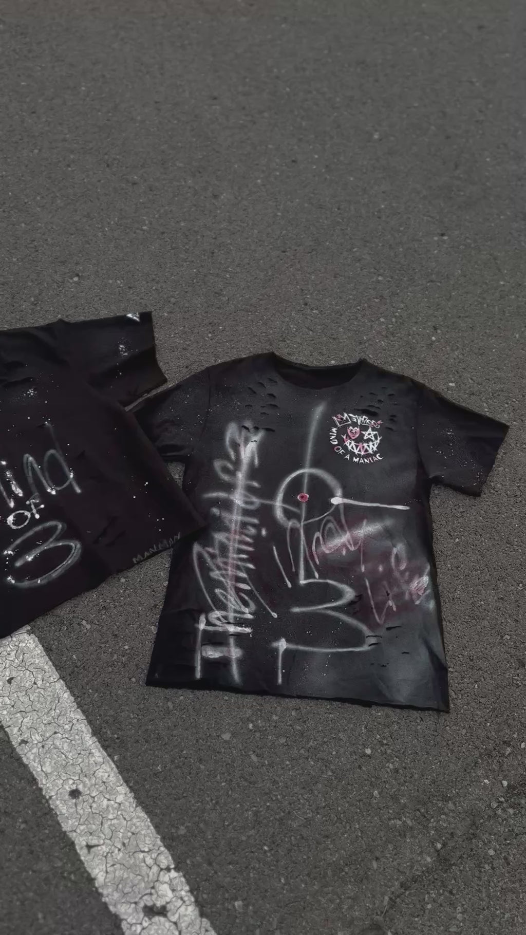 “Mind of 3 ‘Morals & Morality’ & ‘King of 3’ Hand-Painted Tee — 1 of 1”